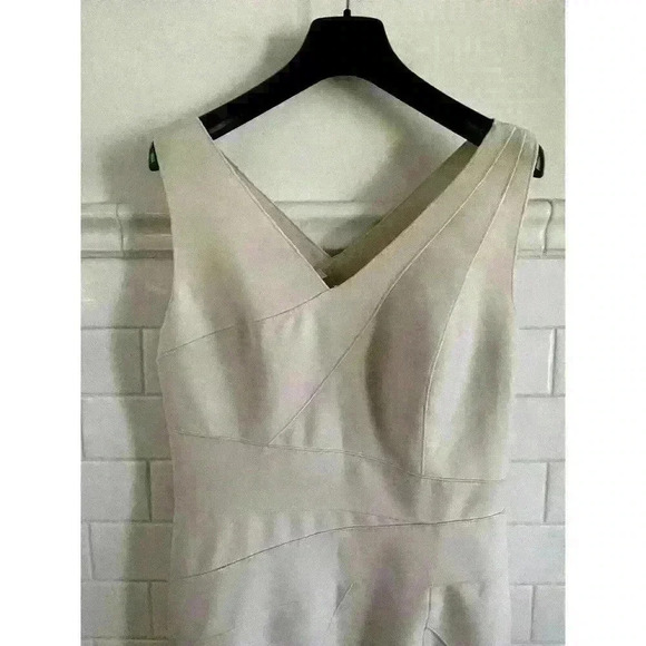 HALSTON HERITAGE BLUSH PINK NUDE BODYCON DRESS 6 NEW - Picture 2 of 7